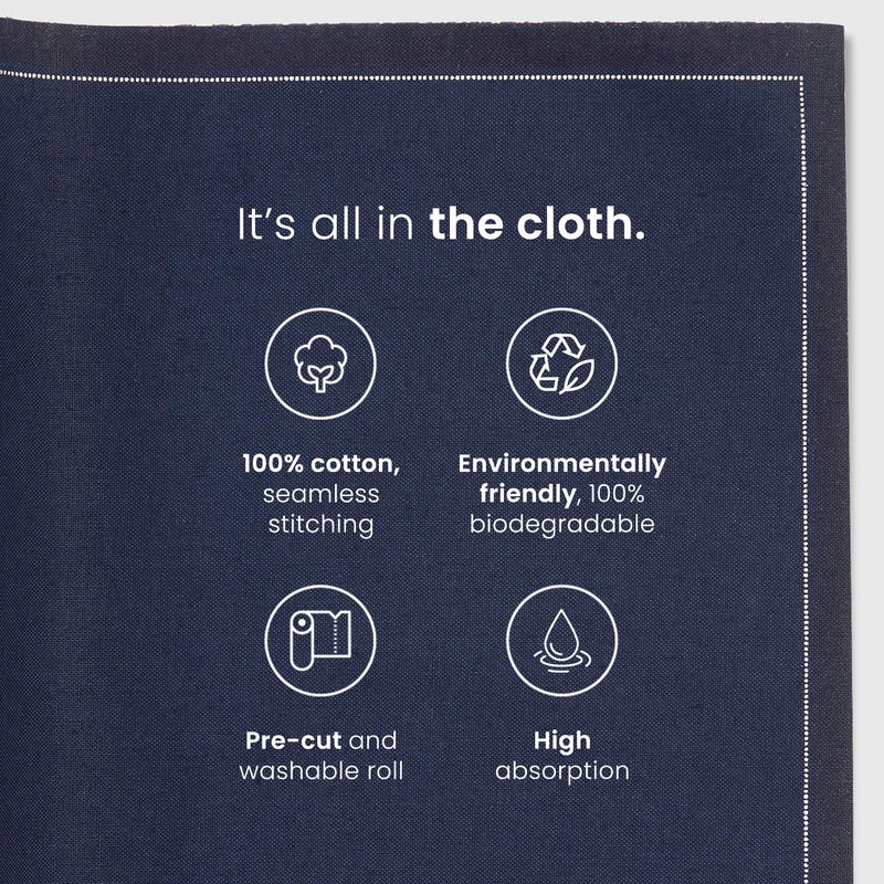 MY DRAP Cotton Luncheon Napkin - 25 Napkins per roll - Black - Image 4